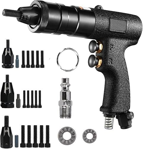 VOTOER Pneumatic Rivet Nut Gun Tool, 1/4, 5/16, 3/8 inch...