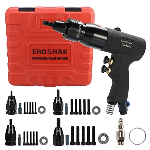 EROSHAK Pneumatic Rivet Nut Gun (10-24 & 1/4 & 5/16...