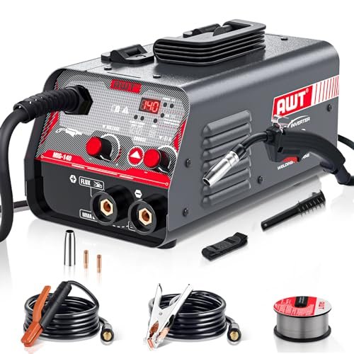 AWT MIG Welder 140Amp, Flux Core MIG Welder/Stick 2 in...