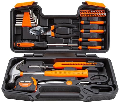 CARTMAN 39 Piece Tool Set General Household Hand Kit with...