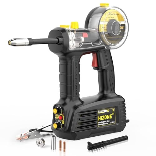 Hand Held MIG Welder Machine 110V, HIZONE 100A Flux Core...