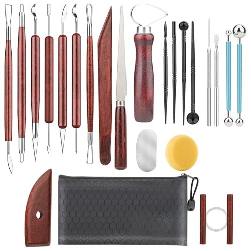 23PCS Clay Tools Sculpting, Ceramic & Pottery Modeling...