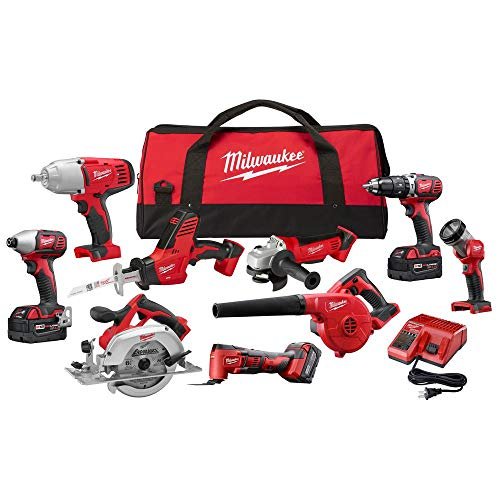 MILWAUKEE M18 18-Volt Lithium-Ion Cordless 9-Tool Combo Kit...
