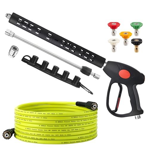 M MINGLE Pressure Washer Hose and Gun Kit, 25 FT...