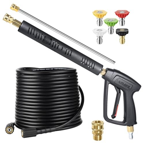 YAMATIC Pressure Washer Gun and Hose Kit, 50 FT Kink...
