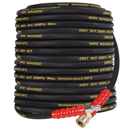 Biswing Pressure Washer Hose 50FT with 3/8 Inch Quick...