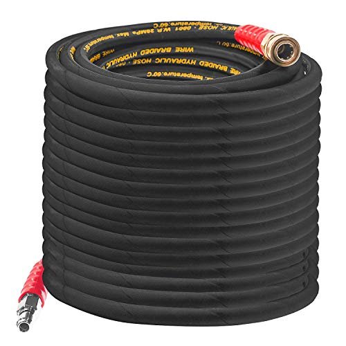 Hourleey 50FT Pressure Washer Hose with 3/8 Inch Quick...