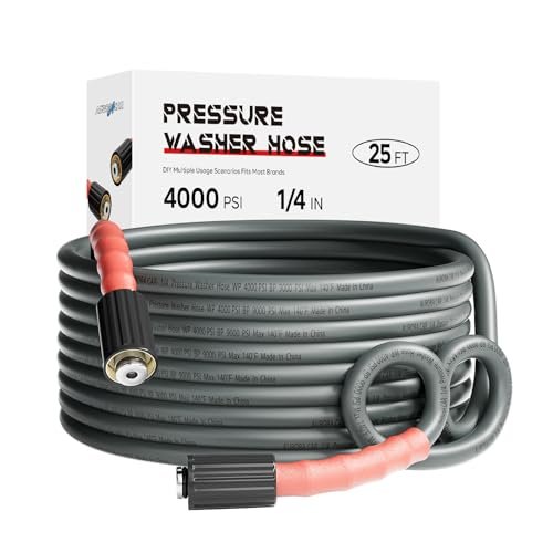 AURORA CAR Pressure Washer Hose 25FT 1/4