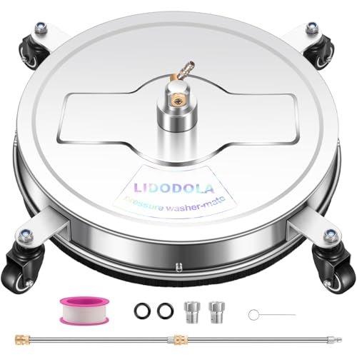 LidoDola 20'' Pressure Washer Surface Cleaner with 4 Wheels...
