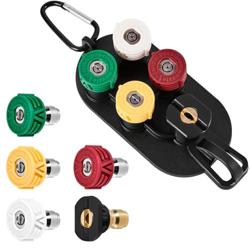 ZGJZGJ Pressure Washer Tips 5-Pack 1/4 Inch Quick Connect...