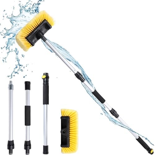 NAVAPAL 2 in1 Car Wash Brush with Long Handle, Water...