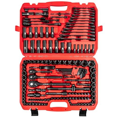 LLNDEI 160-Piece Mechanics Tool Set, Metric Socket Set 1/2...
