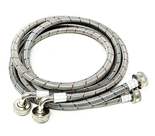 2-Pack Premium Stainless Steel Washing Machine Hoses - 6...