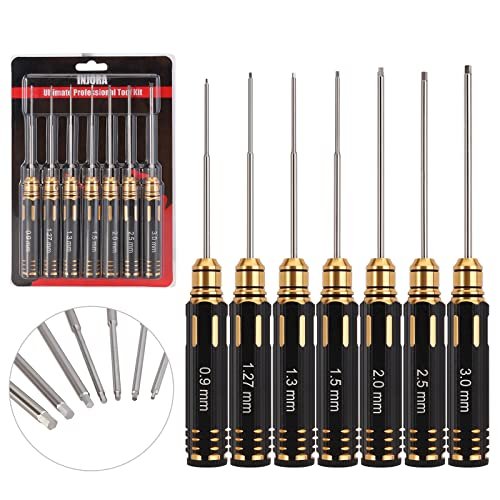 INJORA RC Hex Screw Driver Set-7PCS Car Tool Kit 0.9,...