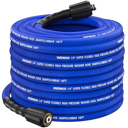 VIVIDWASH 50FT Pressure Washer Hose 1/4