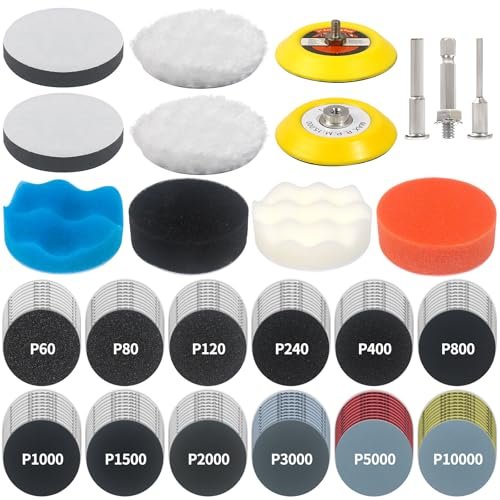 133 PCS Sanding Disc Drill Polishing Kit Sanding...