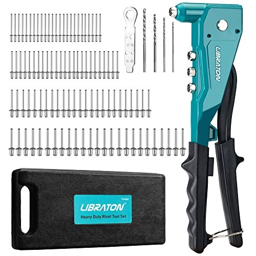 Libraton Heavy Duty Rivet Gun, Pop Rivet Gun Set,...