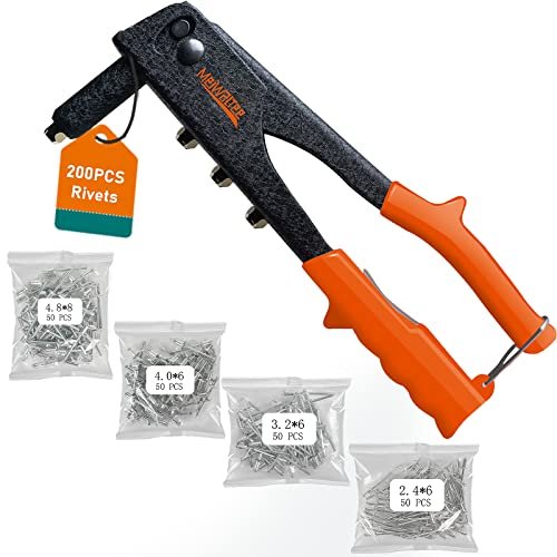 Meiwaltee Rivet Gun,Professional Pop Rivet Gun Kit with...