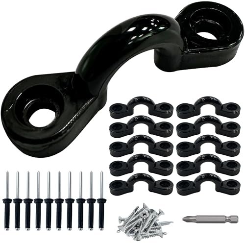 Yluvaok 10 Piece Kayak Pad Eyes & 20 Rivets for...