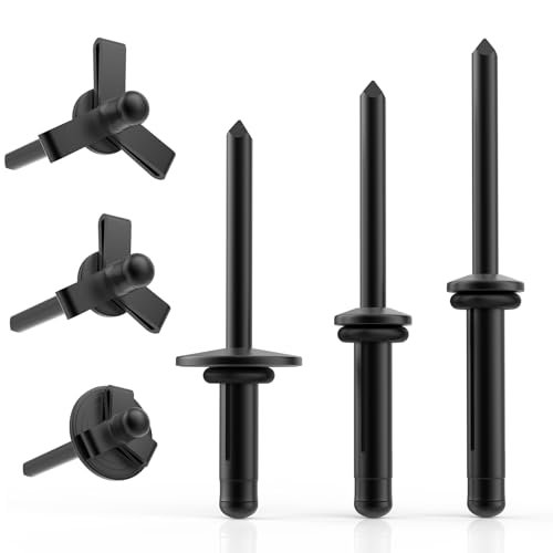 ZIUZI 60Pcs Tri-Fold Rivets, Tri Grip Aluminum Pop Blind...