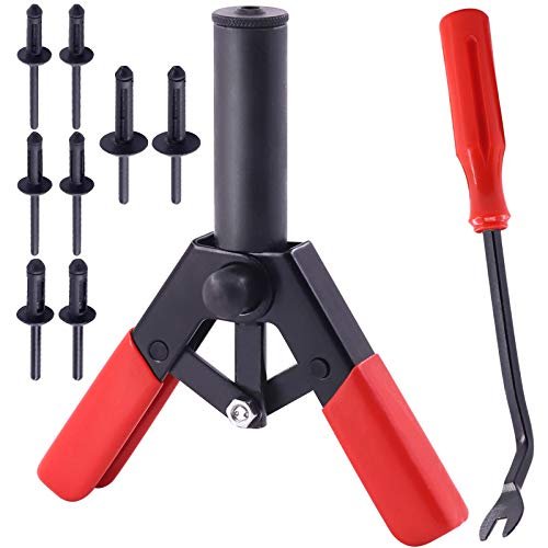 Mardatt 42Pcs Plastic Rivet Gun Set with 40Pcs 4Sizes...