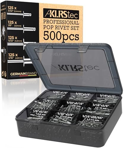 KLRStec Professional Pop Rivets Assortment Kit [500pcs]...