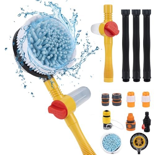 TEITEAI Rotating RV Car Wash Brush with Long Handle,...