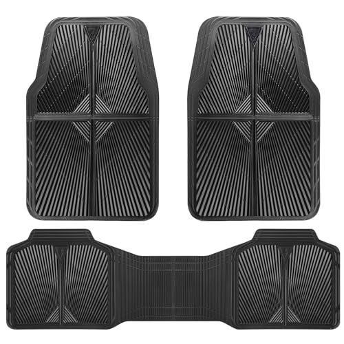 CAR PASS Rubber Floor Mats, All Weather Waterproof...