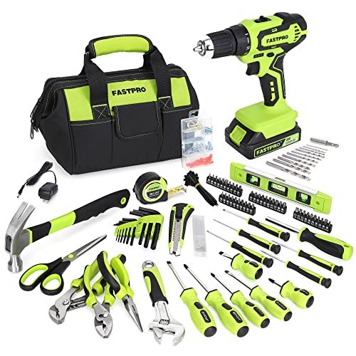FASTPRO 232-Piece 20V Cordless Lithium-Ion Drill Driver &...