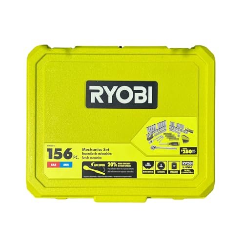 RYOBI 156 PC Mechanics Set Socket Set SAE & Metric...