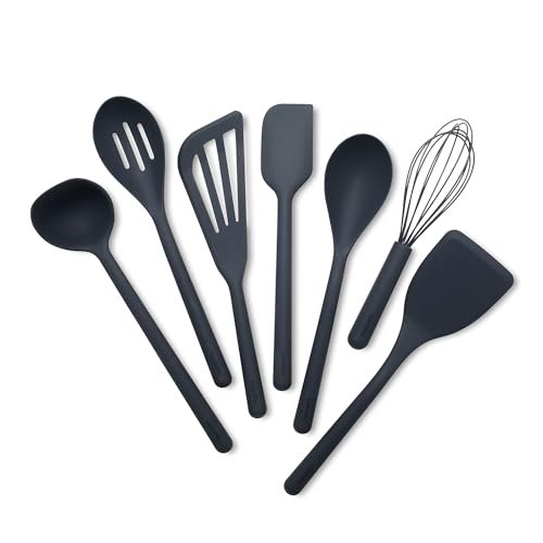GreenPan Silicone 7 Piece Cooking Utensil Set, Ladle,...