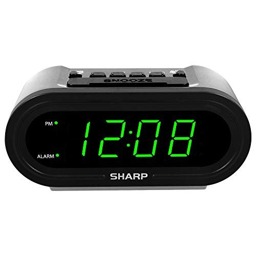 Sharp Digital Alarm with AccuSet - Automatic Smart Clock,...
