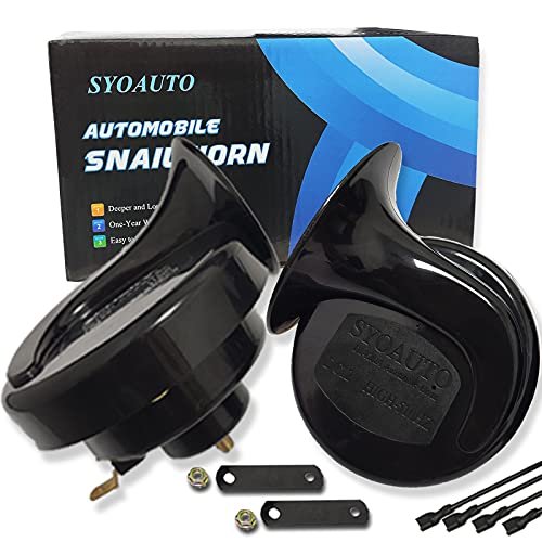SYOAUTO Car Horn 12V Loud Universal Fit High Low Tone...