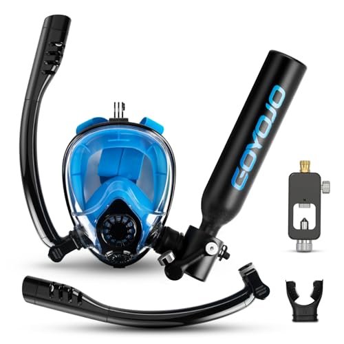 GOYOJO 0.5L Mini Scuba Tank with Snorkel Mask – Portable...
