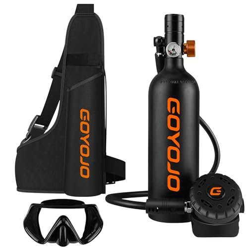 GOYOJO 1L Mini Scuba Tank with Mask – DOT Certified...