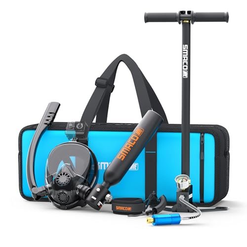 SMACO Mini Scuba Tank with Snorkel Mask 0.5L Portable...