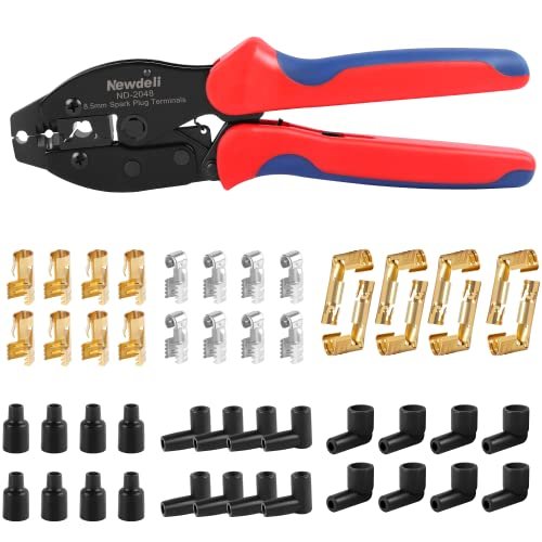 Ratchet Spark Plug Wire Crimper Set, Newdeli 25Pcs Spark...