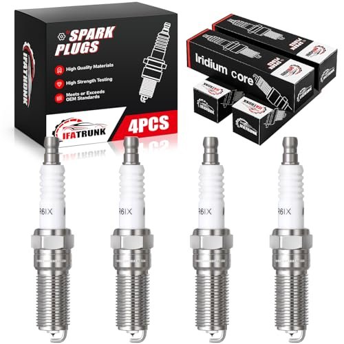 Iridium Spark Plugs 4 Pack LTR6IX Compatible with Ford...
