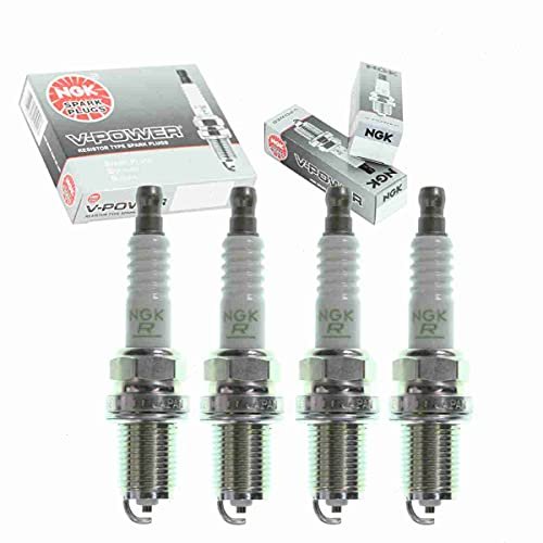 4 pc NGK V-Power Spark Plugs compatible with Honda Civic...