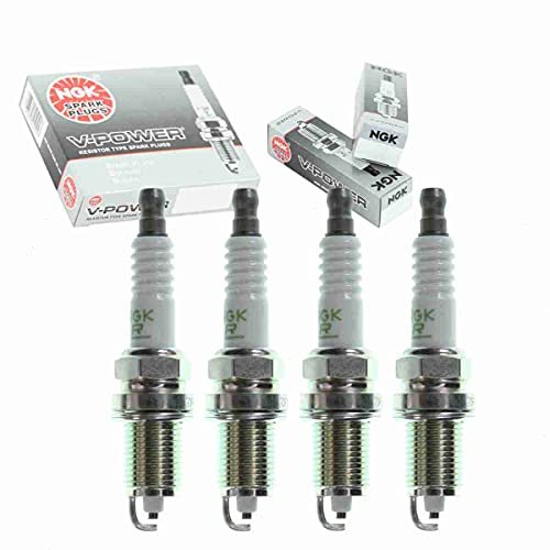 4 pc NGK V-Power Spark Plugs compatible with Honda Civic...