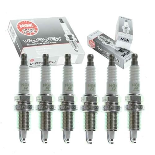 6 pc NGK V-Power Spark Plugs compatible with Jeep Grand...