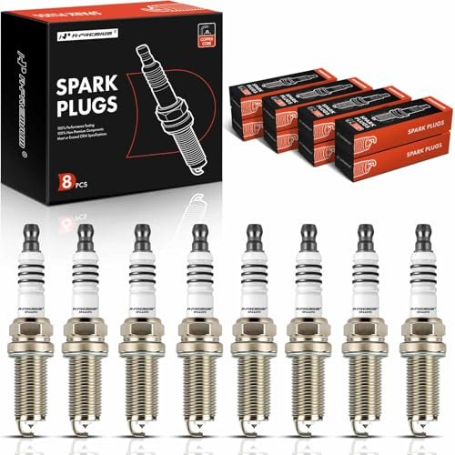A-Premium 8PCS 4469 Iridium Platinum Spark Plugs Compatible...