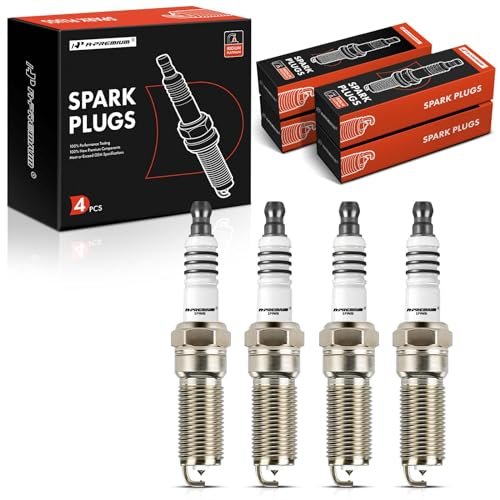 A-Premium Iridium Platinum Spark Plugs Compatible with...