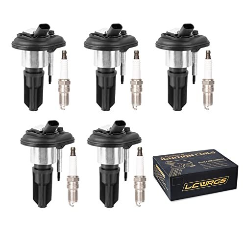Set of 5 Ignition Coil Packs and Spark Plugs Fits...