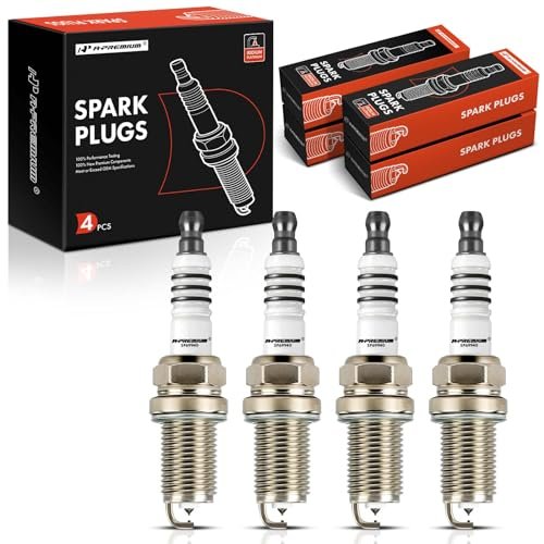 A-Premium Iridium Platinum Spark Plugs Compatible with...