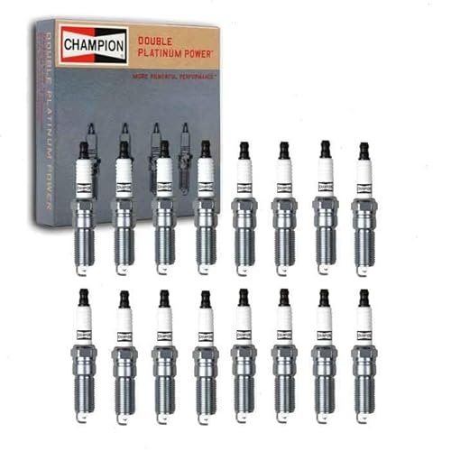 16 pc Champion Double Platinum Spark Plugs compatible with...