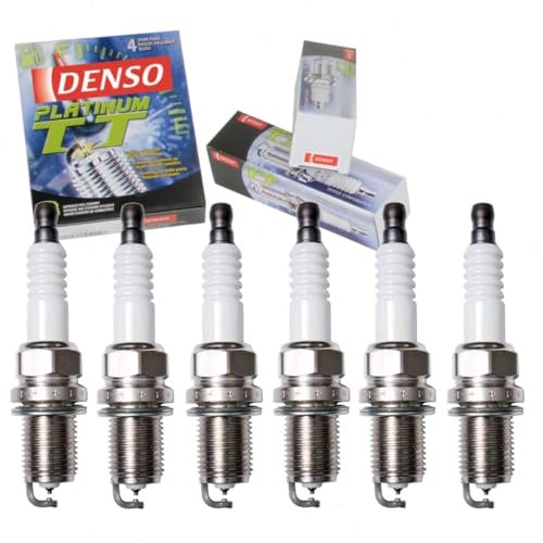 6 pc DENSO Platinum TT Spark Plugs compatible with Honda...