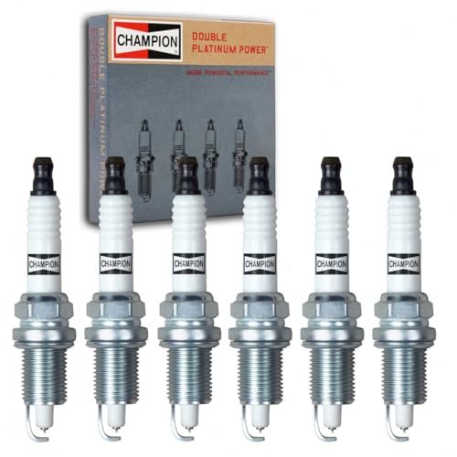 6 pc Champion Double Platinum Spark Plugs compatible with...
