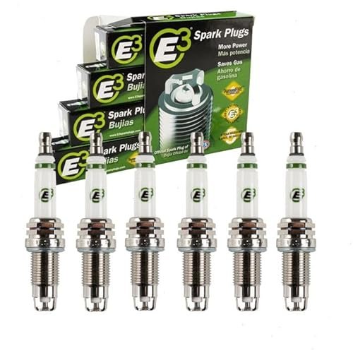 6 pc E3 Spark Plugs compatible with Jeep Wrangler 4.0L...
