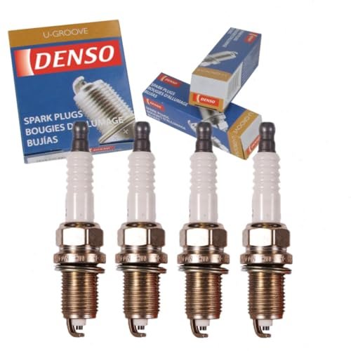 4 pc DENSO Standard U-Groove Spark Plugs compatible with...